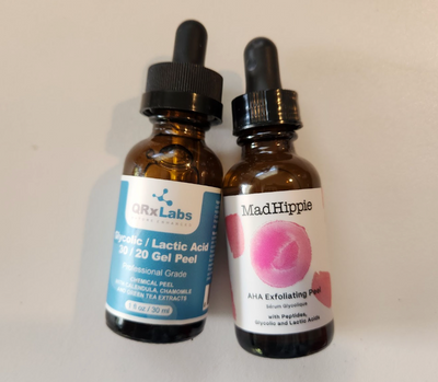 QRx Labs Chemical Peel vs. Mad Hippie AHA Peel: Two Very Different Results