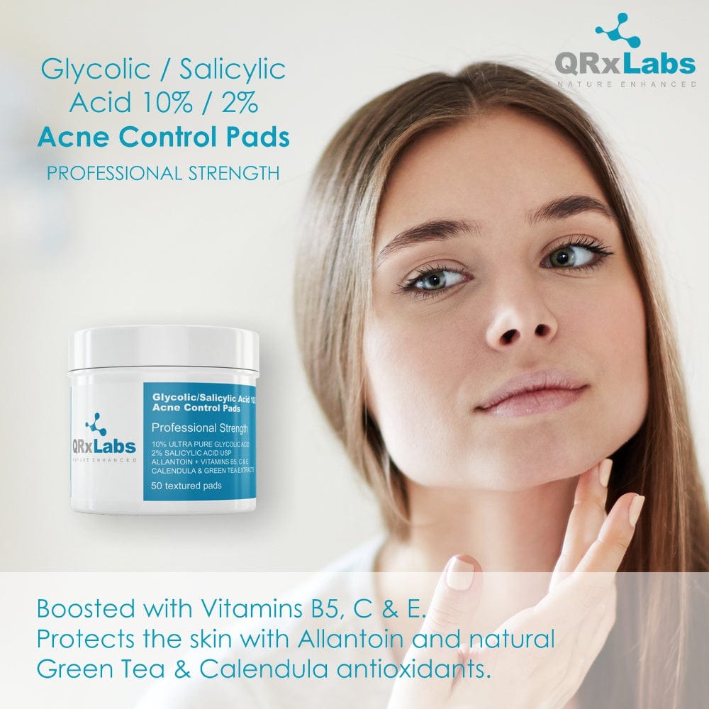 Glycolic/Salicylic Acid 10/2 Acne Control Pads - 2PK
