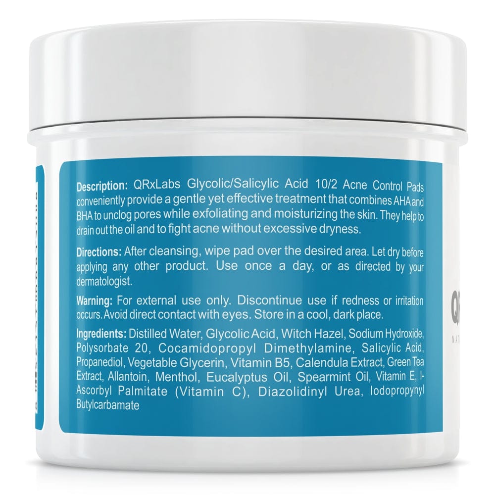 Glycolic/Salicylic Acid 10/2 Acne Control Pads - 2PK