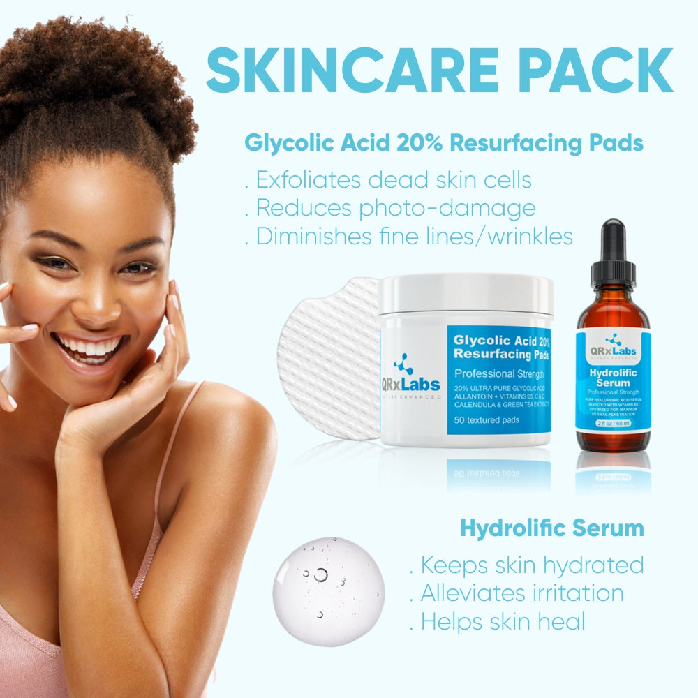 Bundle: Glycolic Acid 20% Resurfacing Pads + Hydrolific Serum